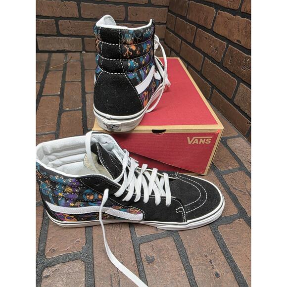 Vans SK8-Hi Men Size 10.5 Womens Size 12 Trippy Drip Skull Casual Shoes - Picture 5 of 8